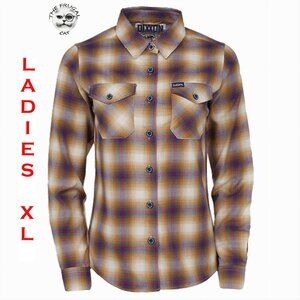 DIXXON - Suicidal Tendencies Flannel Shirt Collab - Join The Army - Womens XL